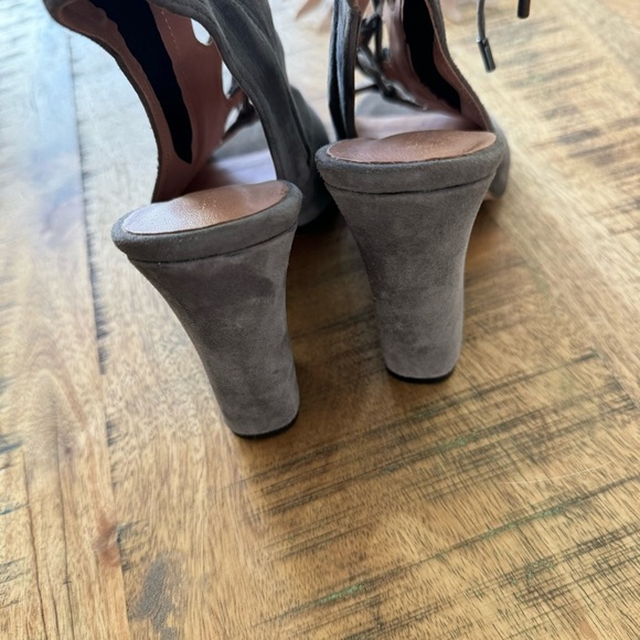 SIGERSON MORRISON Linda Lace Up Suede Gray Bootie Size 9 - Picture 12 of 14